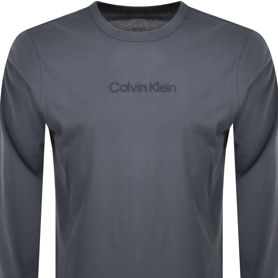Calvin Klein Lounge Long Sleeve T Shirt Blue male Medium